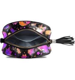 Women's Purple Psychedelic Wind Also Fox Crossbody Bag Fashion Purses Bag Cross Body Bag Shoulder Handbag with Adjustable Cha...