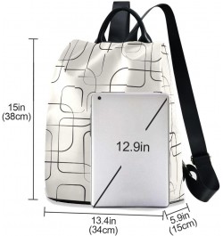 Backpack Purse for Women Fashion Travel Anti-theft Abstract Geometric Lines Daypack Casual Shoulder Bag Medium Size $21.37 Ba...