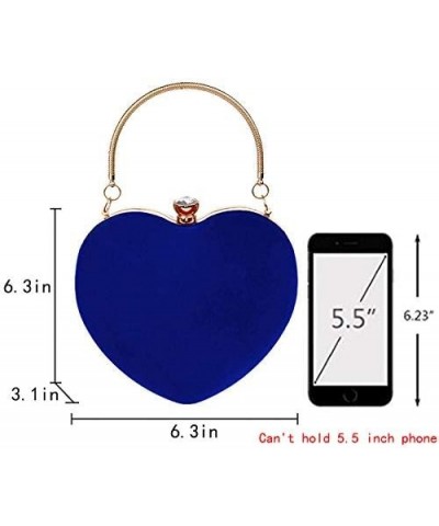 Rebecca Women Girls Heart Shape Handbag Evening Party Tote Purse Blue $18.67 Totes