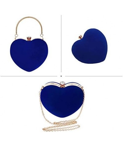 Rebecca Women Girls Heart Shape Handbag Evening Party Tote Purse Blue $18.67 Totes