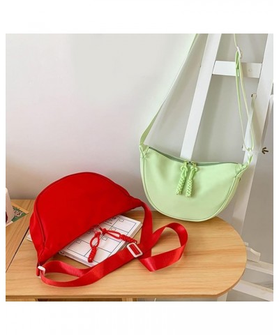 Lightweight Nylon Shoulder Bag for Women Portable Purse Solid Color Crossbody Bag Suitable for Work Party & Shopping Beige $9...