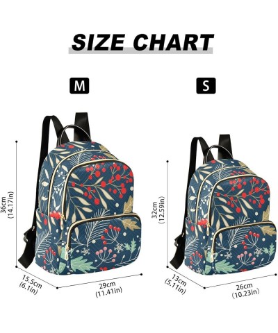 Cute Christmas Tree Pattern Backpack Purse for Women Lightweight Back Pack Casual Daypack Travel Shoulder Bag Bookbag - M Sma...