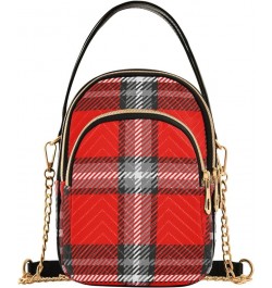 Women's Crossbody Bag, Geometric Plaid Three Zipper Design Handbag Shoulder Bag Wallet Color226 $15.59 Crossbody Bags