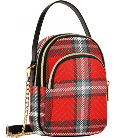 Women's Crossbody Bag, Geometric Plaid Three Zipper Design Handbag Shoulder Bag Wallet Color226 $15.59 Crossbody Bags