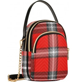 Women's Crossbody Bag, Geometric Plaid Three Zipper Design Handbag Shoulder Bag Wallet Color226 $15.59 Crossbody Bags