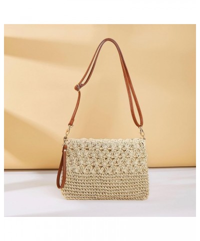 Straw Handbag Evening Bag Clutch Purses for Women,Elegant Summer Beach Tote Tassels Straw Top Handle Clutch with Chain Off-wh...