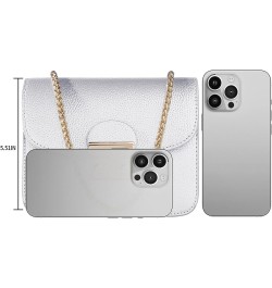 Small Crossbody Purses for Women Mini Size Faux Leather Chain Shoulder Bag Evening Clutch Purse Formal Ladies Bags Silver $10...