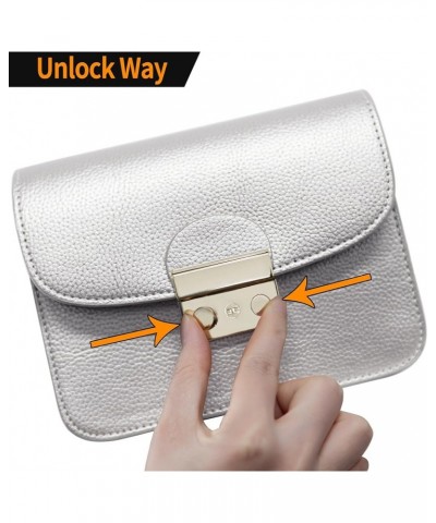 Small Crossbody Purses for Women Mini Size Faux Leather Chain Shoulder Bag Evening Clutch Purse Formal Ladies Bags Silver $10...