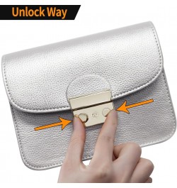 Small Crossbody Purses for Women Mini Size Faux Leather Chain Shoulder Bag Evening Clutch Purse Formal Ladies Bags Silver $10...