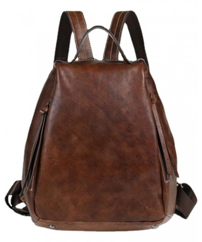 LZHIKAI Women/Men Genuine Cow Leather Backpack Purse for Women Handbags Tote Travel Bag Vintage Bags Zipper (Brown) Coffee $4...