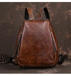 LZHIKAI Women/Men Genuine Cow Leather Backpack Purse for Women Handbags Tote Travel Bag Vintage Bags Zipper (Brown) Coffee $4...