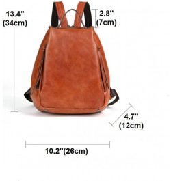 LZHIKAI Women/Men Genuine Cow Leather Backpack Purse for Women Handbags Tote Travel Bag Vintage Bags Zipper (Brown) Coffee $4...