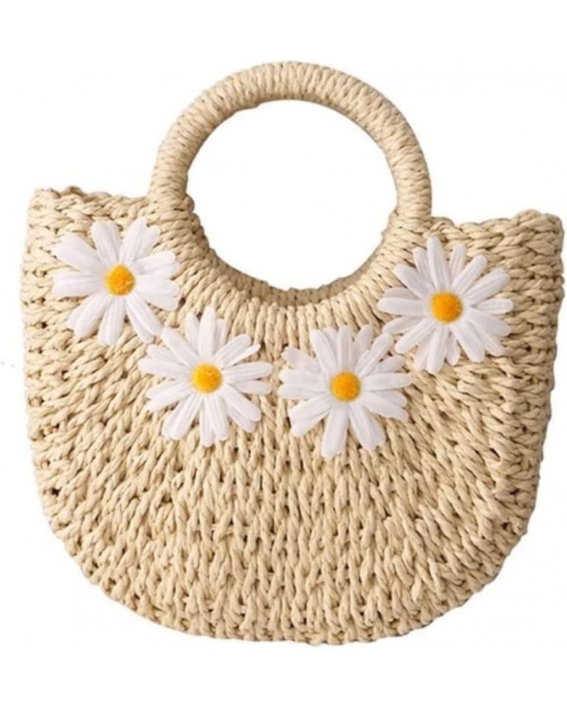 Straw Bag Summer Straw Beach Bag Straw Woven Handbag Women Crossbody Bag Shoulder Woven Beach Bag Straw Bags Women (Color : O...