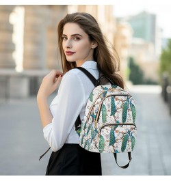 Women Backpack Green Peacock Flower Anti-Theft Travel Backpack with Luggage Belt Lightweight Handbag Lady Purse Roomy Double ...