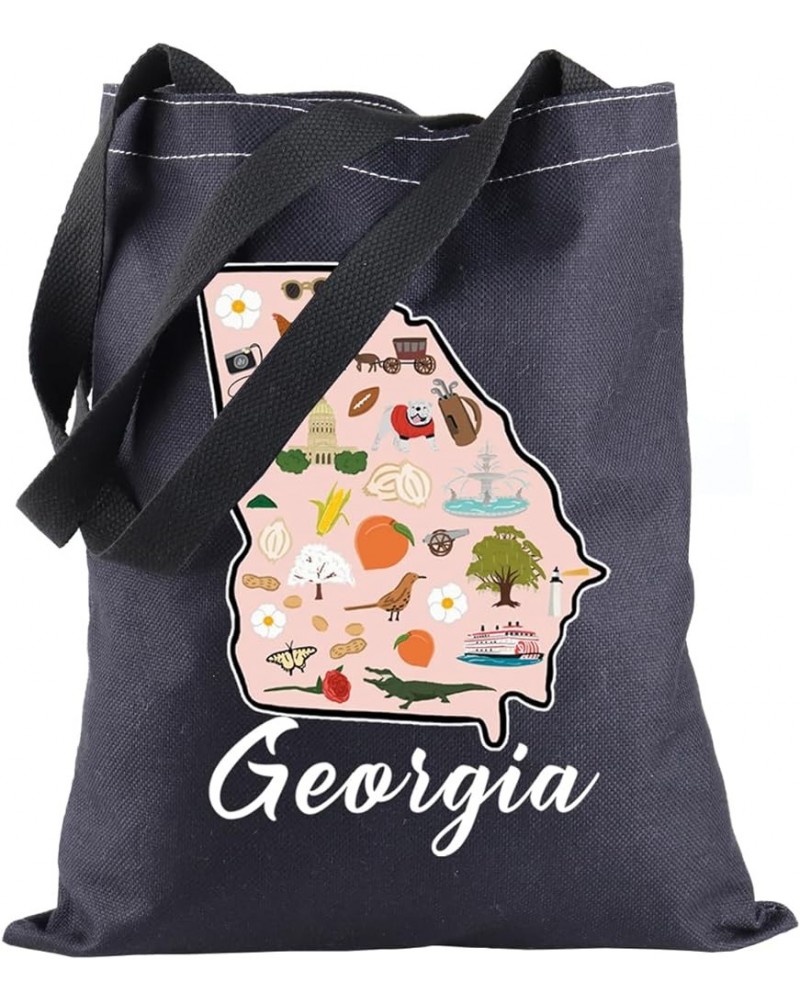 Georgian Map Tote Bag Atlanta Georgia Gift Georgia Travel Shopping Bag Georgia Pride Gift Georgia-bk $10.03 Totes