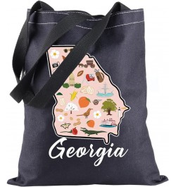 Georgian Map Tote Bag Atlanta Georgia Gift Georgia Travel Shopping Bag Georgia Pride Gift Georgia-bk $10.03 Totes