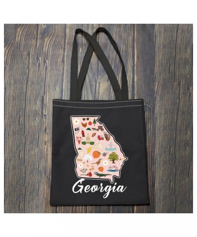 Georgian Map Tote Bag Atlanta Georgia Gift Georgia Travel Shopping Bag Georgia Pride Gift Georgia-bk $10.03 Totes