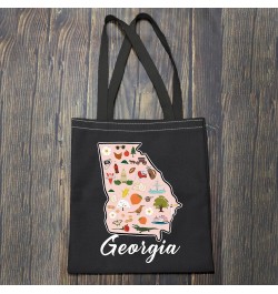 Georgian Map Tote Bag Atlanta Georgia Gift Georgia Travel Shopping Bag Georgia Pride Gift Georgia-bk $10.03 Totes