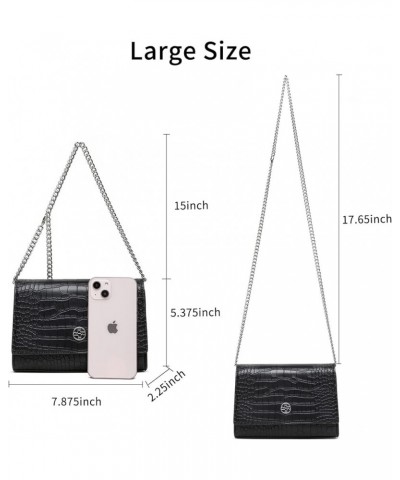 Women's Cross-body Handbags,Shoulder Bag,Chain Purse,Fashion Crossbody Bags,Underarm Bags,Square Satchel Handbags Black $12.6...