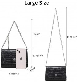 Women's Cross-body Handbags,Shoulder Bag,Chain Purse,Fashion Crossbody Bags,Underarm Bags,Square Satchel Handbags Black $12.6...