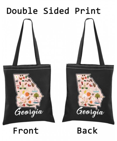 Georgian Map Tote Bag Atlanta Georgia Gift Georgia Travel Shopping Bag Georgia Pride Gift Georgia-bk $10.03 Totes