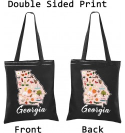 Georgian Map Tote Bag Atlanta Georgia Gift Georgia Travel Shopping Bag Georgia Pride Gift Georgia-bk $10.03 Totes