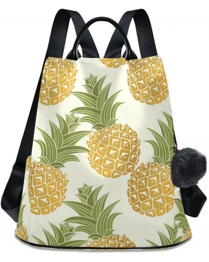 Backpack Purse for Women Fashion Travel Anti-theft Pineapple Gold Daypack Casual Shoulder Bag Medium Size $22.65 Backpacks