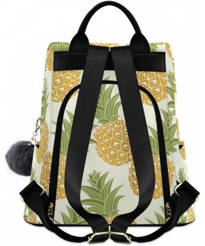 Backpack Purse for Women Fashion Travel Anti-theft Pineapple Gold Daypack Casual Shoulder Bag Medium Size $22.65 Backpacks