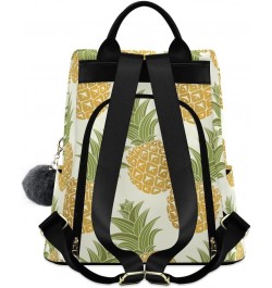 Backpack Purse for Women Fashion Travel Anti-theft Pineapple Gold Daypack Casual Shoulder Bag Medium Size $22.65 Backpacks