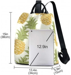 Backpack Purse for Women Fashion Travel Anti-theft Pineapple Gold Daypack Casual Shoulder Bag Medium Size $22.65 Backpacks