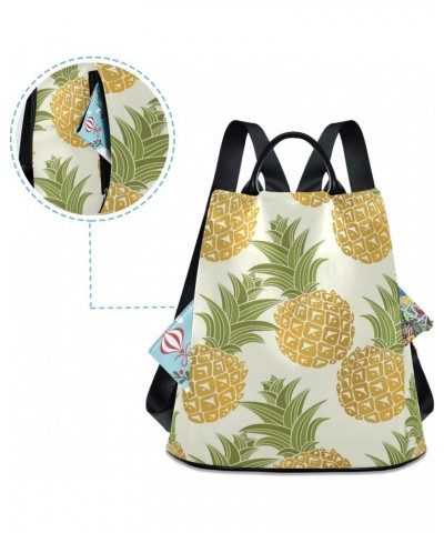 Backpack Purse for Women Fashion Travel Anti-theft Pineapple Gold Daypack Casual Shoulder Bag Medium Size $22.65 Backpacks