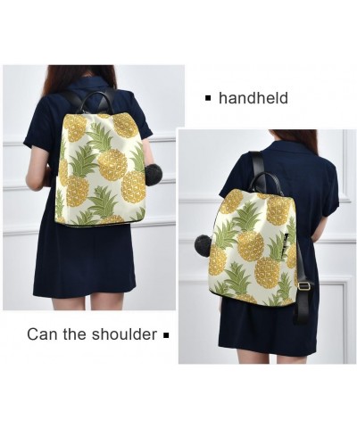 Backpack Purse for Women Fashion Travel Anti-theft Pineapple Gold Daypack Casual Shoulder Bag Medium Size $22.65 Backpacks