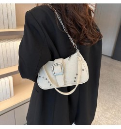 Small Shoulder Bag Purse for Women Y2K Hobo Handbag Trendy Clutch Purse 90s Y2K Bags for Women A06-white-canvas $12.97 Hobo Bags