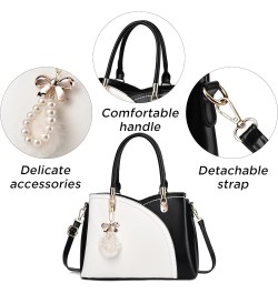 Womens Leather Handbags Purses for Girls Top-handle Large Totes Satchel Shoulder Bag for Ladies with Pompom Dark Khaki $28.46...