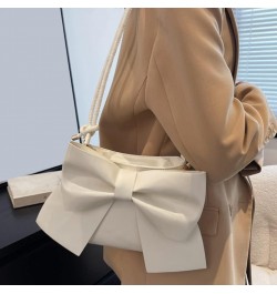 Bowknot Handbag Purse Cute Leather Mini Shoulder Bag Top-handle Totes Satchel Creative Gifts for Women - White $12.95 Totes