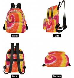 Orange Red Yellow Tie Dye Women Backpack Purse Ladies Fashion Shoulder Bag Daypack Travel Bag 7.5L Medium $13.95 Backpacks