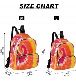 Orange Red Yellow Tie Dye Women Backpack Purse Ladies Fashion Shoulder Bag Daypack Travel Bag 7.5L Medium $13.95 Backpacks