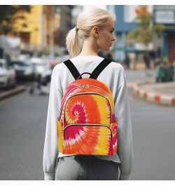 Orange Red Yellow Tie Dye Women Backpack Purse Ladies Fashion Shoulder Bag Daypack Travel Bag 7.5L Medium $13.95 Backpacks