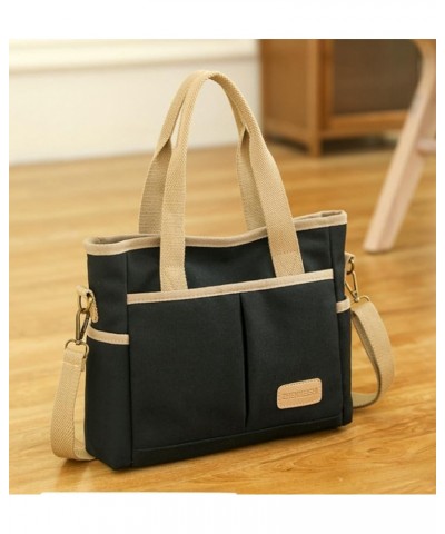 Tote Handbag for Women Canvas Hobo Messenger Work Bag Casual Tote Shoulder Crossbody Bag Fashion Commute Bag Black $10.56 Totes