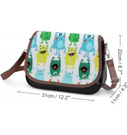 Printed Shoulder Crossbody Bag Leather Hobo Bags Medium Ladies Top Handles Satchels Cute Unicorn Smiling Color9 $22.78 Hobo Bags