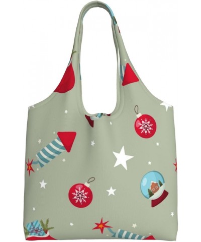 Merry Christmas Single Shoulder Commuter Canvas Tote Bags For Women And Men Merry Christmas24 $12.75 Totes