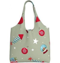 Merry Christmas Single Shoulder Commuter Canvas Tote Bags For Women And Men Merry Christmas24 $12.75 Totes