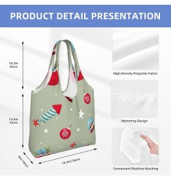 Merry Christmas Single Shoulder Commuter Canvas Tote Bags For Women And Men Merry Christmas24 $12.75 Totes