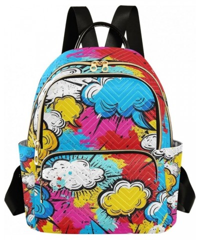 Mini Backpack Purse for Women, Colored Clouds Travel Bag Casual Daypack Shoulder Bag Medium $18.87 Backpacks