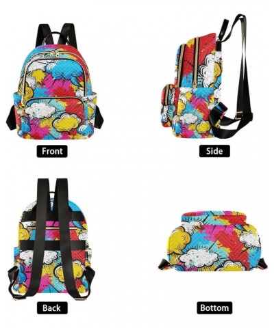 Mini Backpack Purse for Women, Colored Clouds Travel Bag Casual Daypack Shoulder Bag Medium $18.87 Backpacks