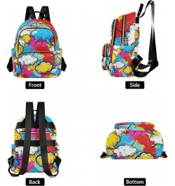 Mini Backpack Purse for Women, Colored Clouds Travel Bag Casual Daypack Shoulder Bag Medium $18.87 Backpacks