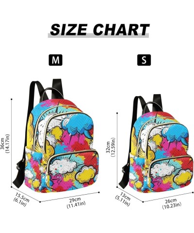 Mini Backpack Purse for Women, Colored Clouds Travel Bag Casual Daypack Shoulder Bag Medium $18.87 Backpacks