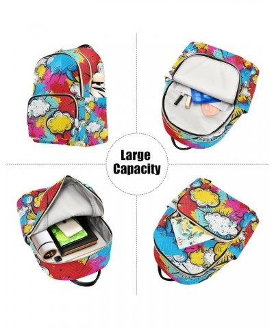 Mini Backpack Purse for Women, Colored Clouds Travel Bag Casual Daypack Shoulder Bag Medium $18.87 Backpacks