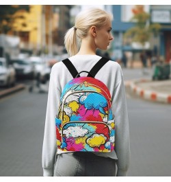 Mini Backpack Purse for Women, Colored Clouds Travel Bag Casual Daypack Shoulder Bag Medium $18.87 Backpacks