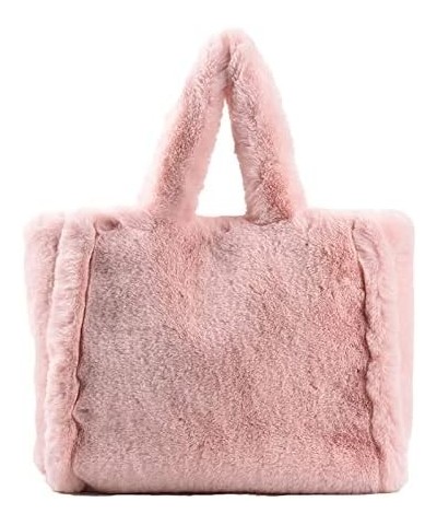 New Ms Plush Single Shoulder Bag, Fashionable Fluffy Soft Worn Purse Handbag, Fashion Plush Pure Color Handbag (Off-white s) ...